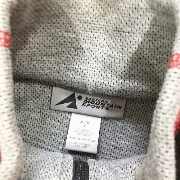 Eastern Mountain Sports Sweatshirt Mens Medium Wool Blend Quarter‎ Zip - Picture 2 of 6